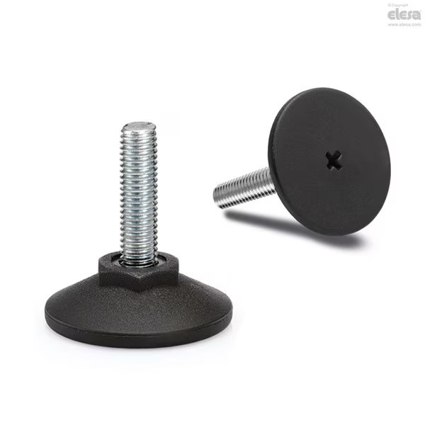 Zinc-plated steel, base with screwdriver slot, LX.25-SW13-M6x64-S, Elesa, Mfr#: LX-S